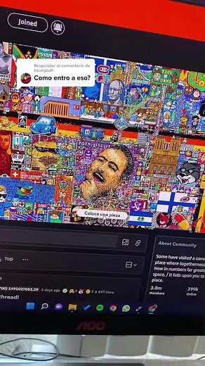 Participa en el lienzo de píxeles de Reddit