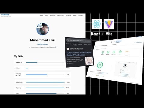 🚀 Responsive Portfolio Website | Modern White & Blue Design | Good Performance Score + Source Code