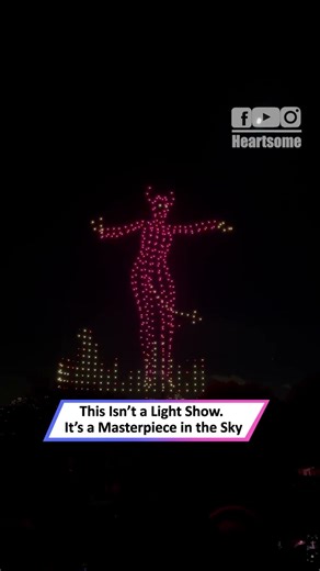 Drone Fireworks Show Combines Tech and Explosions in Epic Display!|| Heartsome 💖