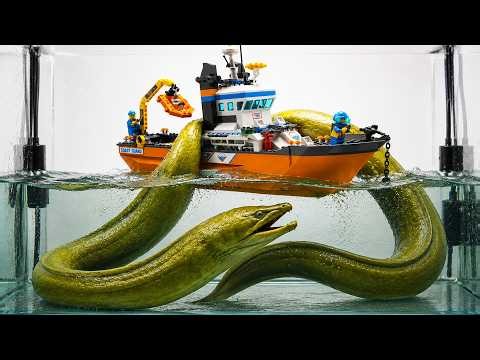 I tested Lego boats vs Real Sea Creatures!