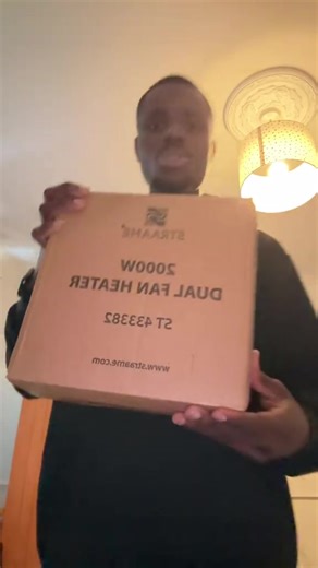 Upright Portable Fan Heater, 2 Heat Settings & Fan Mode Room Electric Heater, Easy to Use, Compact Design with Carry Handle #heater #heating #dualfanheater #fanheater #fyp