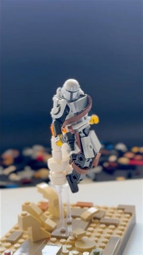 LEGO Mandalorian Takes Flight with Jetpack #lego #starwars #legostarwars #moc #cinematic