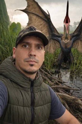 The big meeting with a big bird.