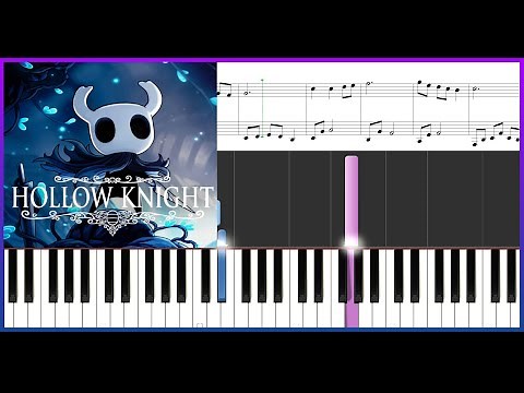 Hollow Knight Main Theme - Piano Tutorial - Partitura