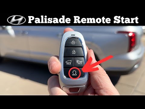 2023 - 2025 HYUNDAI PALISADE - How To Use Remote Start Feature On Key Fob - Circle Hold Button