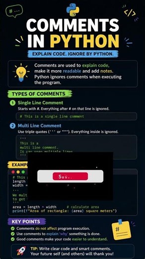 Python - Comments | Data Analyst 2026 in Hindi