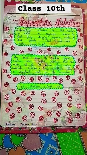 class 10th Biology project file |topic {nutrition}☆