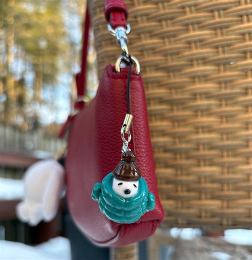 Handmade Polymer Clay Keychain: Puffer Jacket Snoopy - Etsy