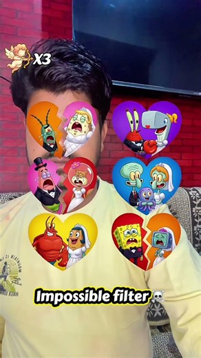 Try this filter heart matching TIKTOK filter challenge #trollface #memes #tiktokeffects #viralvideo