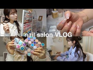#35 Days at the Nail Salon | Putting it into words 🫧 ASMR nail work. Tried out the trendy lace na...