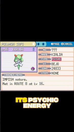 💫 Kirlia: The Emotion Pokémon of FireRed!