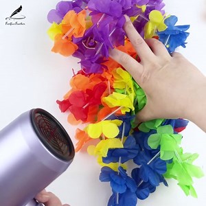 25pcs Hawaiian Leis Bulk,Colorful Lei Tropical Flower Necklace Hawaii Hula Dance Decor for Summer Beach Pool Luau Party Birthday Decoration Favors Supplies