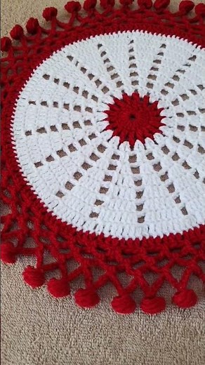 crochet Round Table Cover design थालपोस #shorts