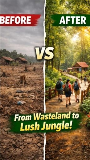 From Wasteland to Lush Jungle 🌳 | Amazing Forest Transformation | Nature Restoration Documentary 4K