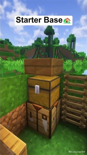 Minecraft: Starter House Tutorial Time lapse build🏡 #youtubeshorts #minecraft #shortvideo #trending