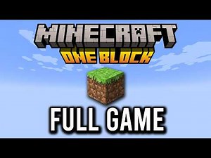 Minecraft One Block - FULL GAME Walkthrough - No commentary