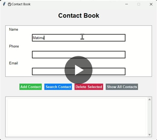 Console-Based Contact Management System with Python | Matimu Hlongwane posted on the topic | LinkedIn