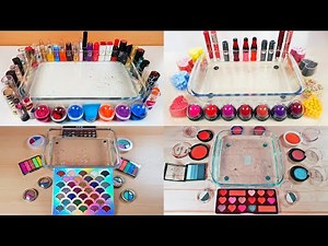 Mixing Makeup into Clear Slime - Izabela Stress 1 hour slime video