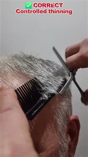 ✅🔥 Perfect blends come from the right thinning scissors technique ✂️ #haircut #thinningscissors