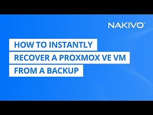 How to instantly recover a Proxmox VE VM from a backup