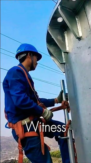 Building a Giant: Epic Metal Power Pole Construction & Installation #shortsfeed