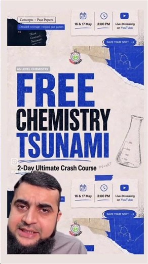 As Chemistry Full Syllabus Revision, 16 and 17th May , CAIEs May/June 2026