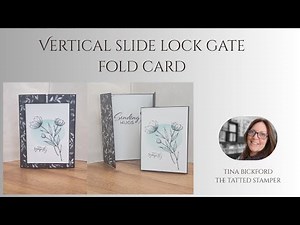 Slide lock vertical fun fold card