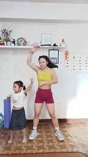 simple cardio workout at home with my mini me... all standing best for beginners #Rinafitnessmom #challengeyourselfathome #strongmomlife #befitathome #everyone #youcandoit #trending #beginner #highlights #adsonreels #trendingreels | Rina Fitness Mom