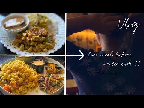 Two recipes before winter ends (Mixed-vegetable sabzi & Khichdi) #vlog #dailyvlog #dailylife