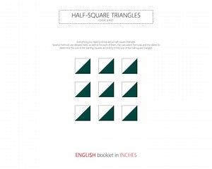 Half-square Triangles Cheat Sheet - Booklet in English - Etsy