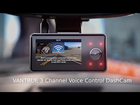 Vantrue Element 3 (E3) 3 Channel Voice-controlled Dashcam with WiFi & GPS Built-in