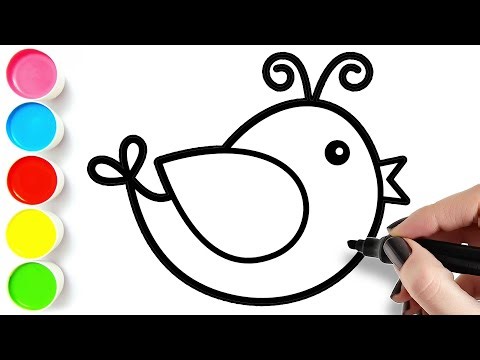 How to Draw a BIRD - Step by Step Easy Drawings for Beginners