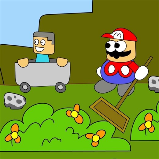 Super Mario And Steve's (Minecraft Animation) @angrycartoonbirds #funny #memes #minecraft