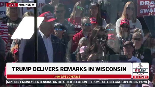 Country singer Gretchen Wilson rallies support for President Trump in Mosinee, WI WATCH LIVE: https://www.rsbnetwork.com/video/live-president-donald-j-trump-to-hold-a-rally-in-mosinee-wi-9-7-24/ | Right Side Broadcasting