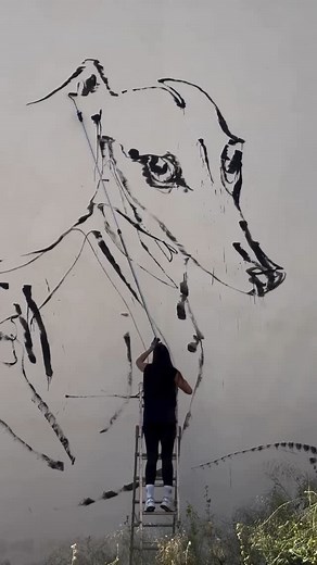 designboom magazine | check this out! street artist @hera_herakut working on her freestyle #mural for the @graffitea.cheste festival in #spain 🖌️ #designboom... | Instagram