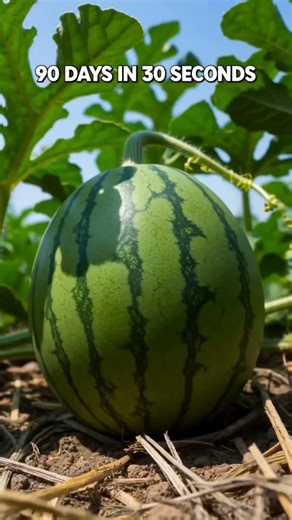 SMR Nature: The Loud Crack of a Ripening Watermelon🍉#shorts #timelapse