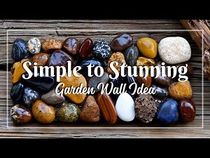 Rustic Garden Wall Art with Pebble Stone Mosaic Design – Unique Outdoor Decorative Accent