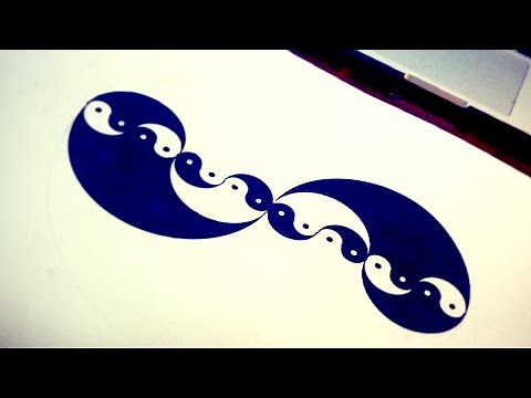 How To Draw Modern Yin Yang Symbol ☯