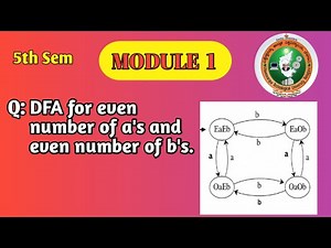 VTU BCS503 | DFA for Even a and Even b | Even a Odd b | Odd a and Even b | Odd a Odd b | TOC