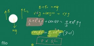 A sphere of mass M and radius R is falling in a viscous fluid. ... | Filo