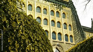 Historic Building With Intricate Architecture in a Leafy Setting Generative AI