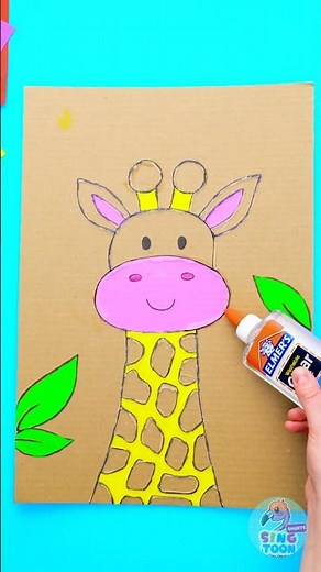 Giraffe Coloring Fun 🦒🎨 | Learn Colors with Animals 🌈 | Easy Art Time for Kid