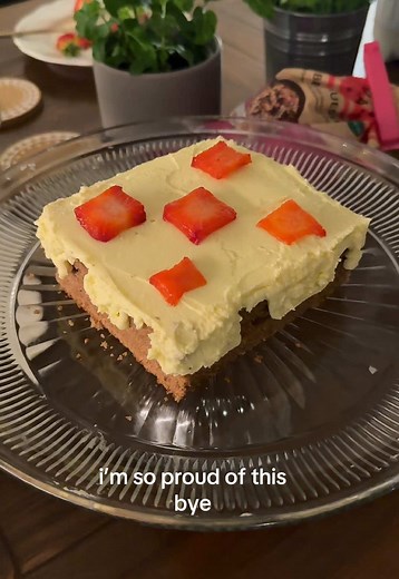 Delicious Minecraft Cake Recipe in Real Life