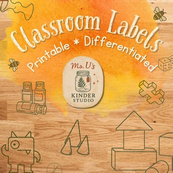 Classroom Labels – Printable, Neutral Picture & Text Versions | Student/Teacher
