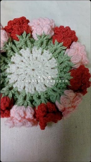 Crochet Flower Coasters and Pot Tutorial 🌸 Crochet Step by Step #crochetcoaster #beginnercrochet