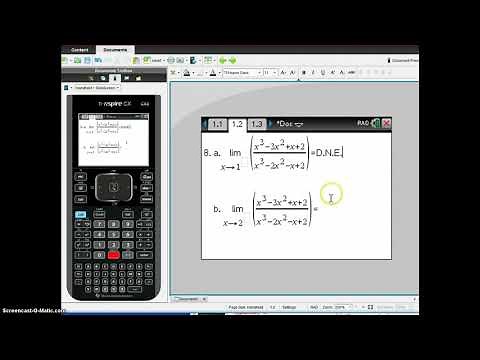 AB Calc 2-1B: Limits on the TI-Nspire CX