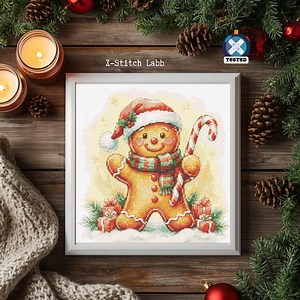 Gingerbread Man Cross Stitch Pattern: Festive Christmas Cookie Design (PDF Pattern) - Etsy