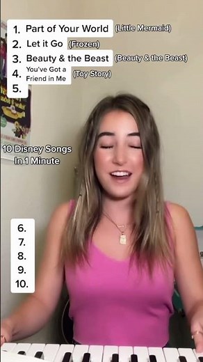 10 Disney Songs in 1 Minute