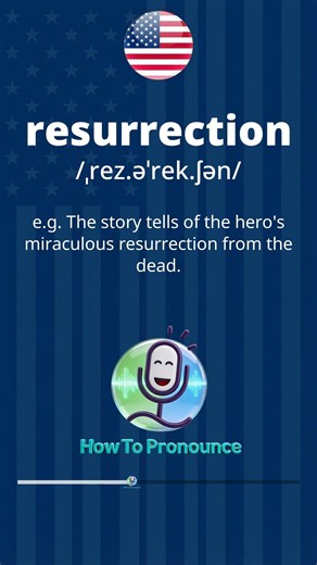 RESURRECTION 🌅 How to Pronounce? 🇺🇸 US vs UK 🇬🇧 English Pronunciation #Shorts