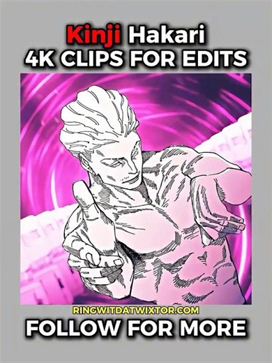 Kinji Hakari Manga Animation Twixtor 4K Clips For Edits